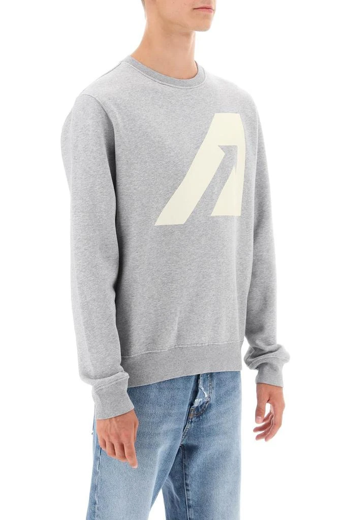 商品Autry|crew-neck sweatshirt with logo print,价格¥451,第2张图片详细描述