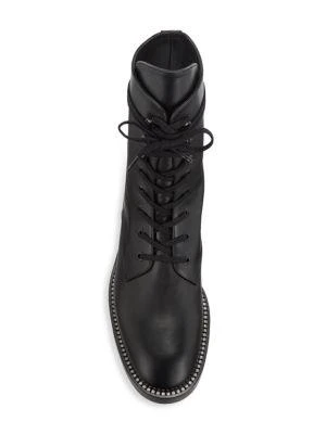 商品Stuart Weitzman|Sondra Studded Leather Combat Boots,价格¥1231,第5张图片详细描述