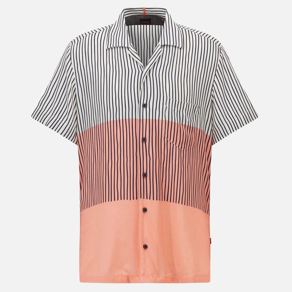 BOSS Orange Men's Rhythm 3 Short Sleeve Shirt - Light Pastel Red商品第1张图片规格展示
