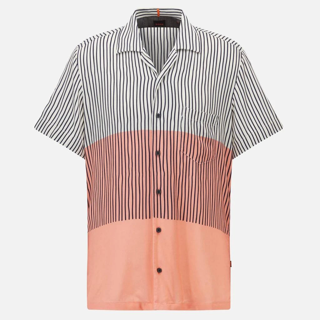 商品Hugo Boss|BOSS Orange Men's Rhythm 3 Short Sleeve Shirt - Light Pastel Red,价格¥476,第1张图片