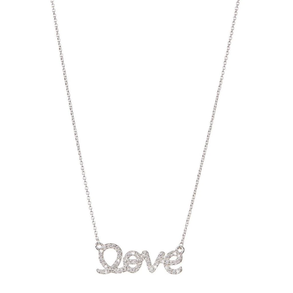 商品ADORNIA|Adornia Crystal Cursive Love Necklace silver,价格¥215,第1张图片