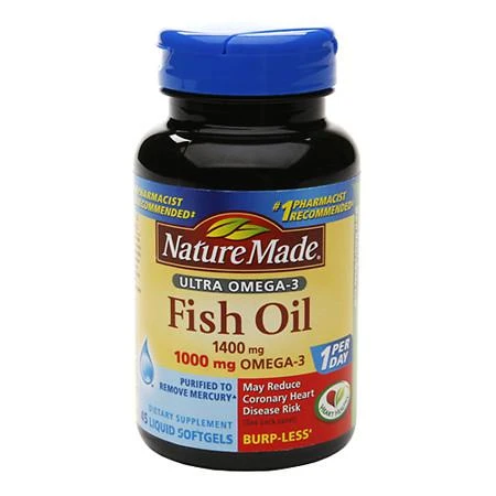 商品Nature Made|Omega-3鱼油胶囊1400 mg 45粒,价格¥124,第1张图片