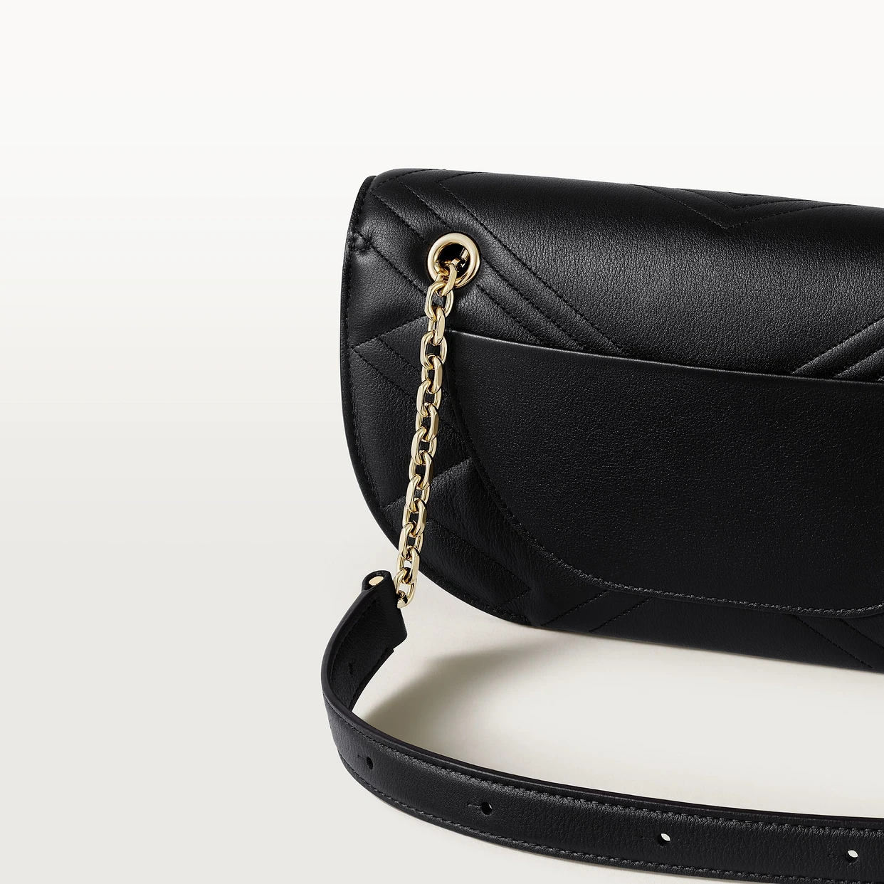 包邮包税【预售7天发货】 CARTIER 24春夏 女士 单肩包 Sac en forme de demi-lune, Panthère de Cartier L1002560 商品