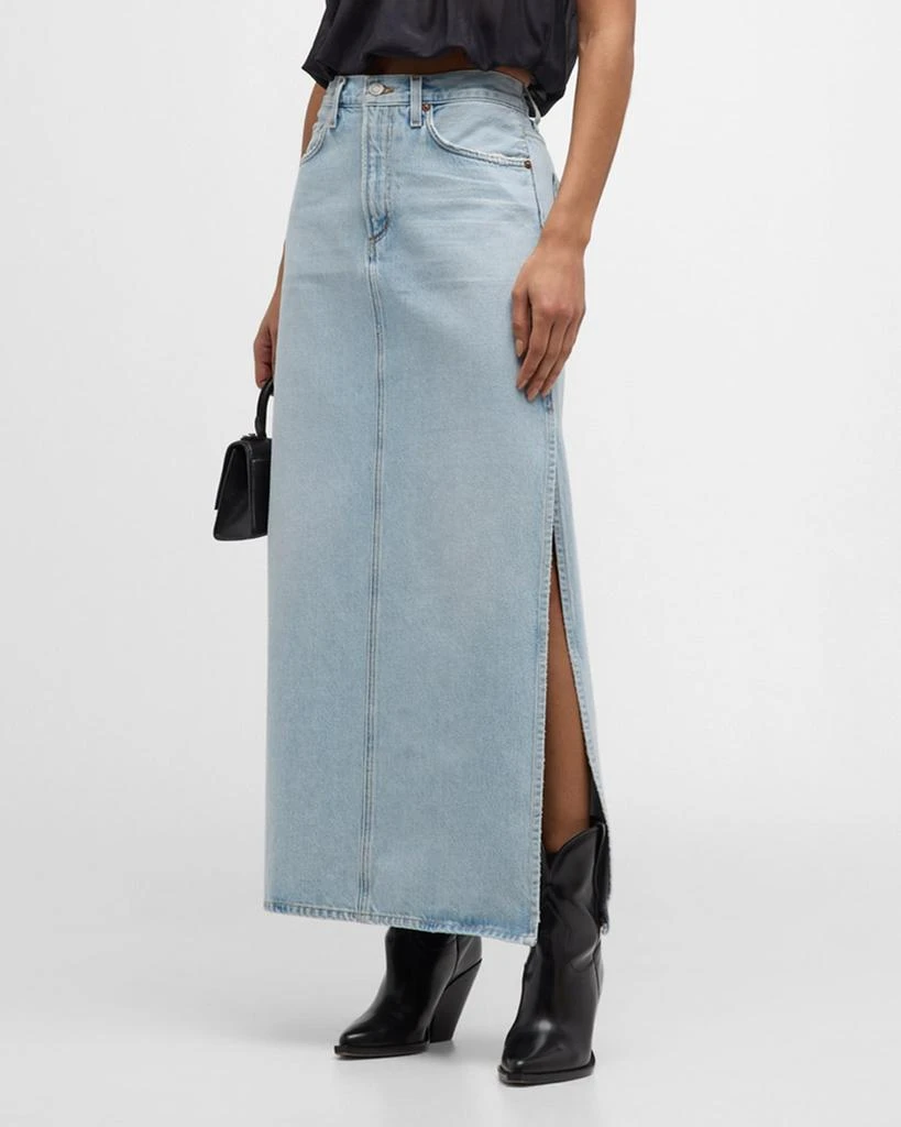 商品AGOLDE|Astrid Slice Denim Maxi Skirt,价格¥969,第2张图片详细描述