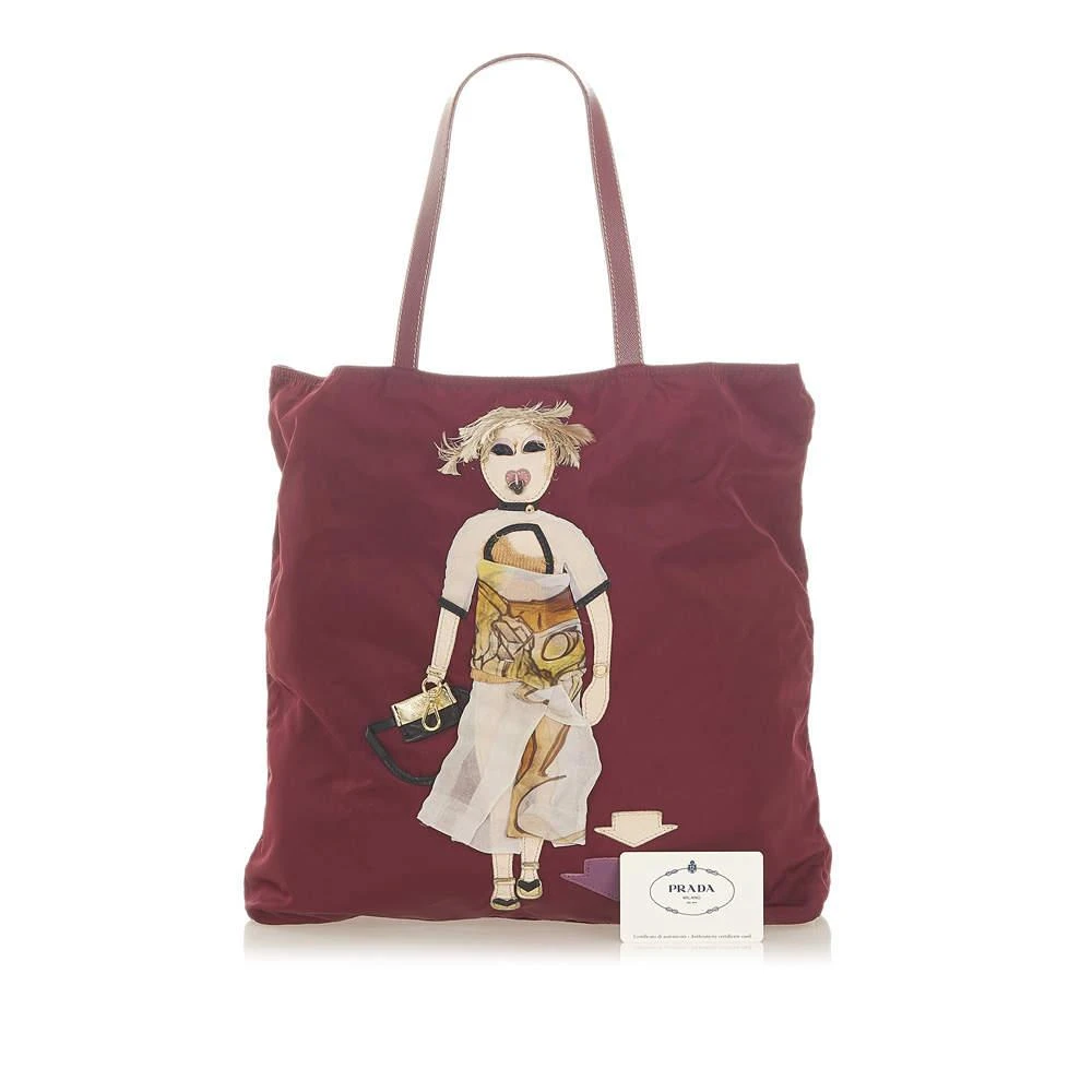   Prada Burgundy Tessuto Robot Tote Bag 商品