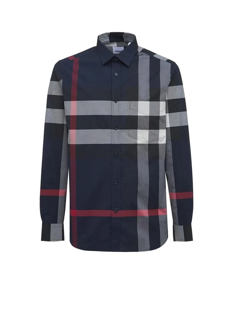 商品Burberry|Burberry Check-Pattern Long Sleeved Shirt,价格¥4067,第1张图片