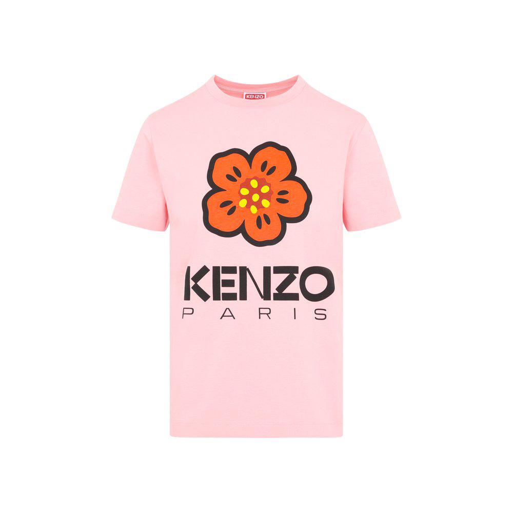 Kenzo Logo Printed Crewneck T-Shirt商品第1张图片规格展示