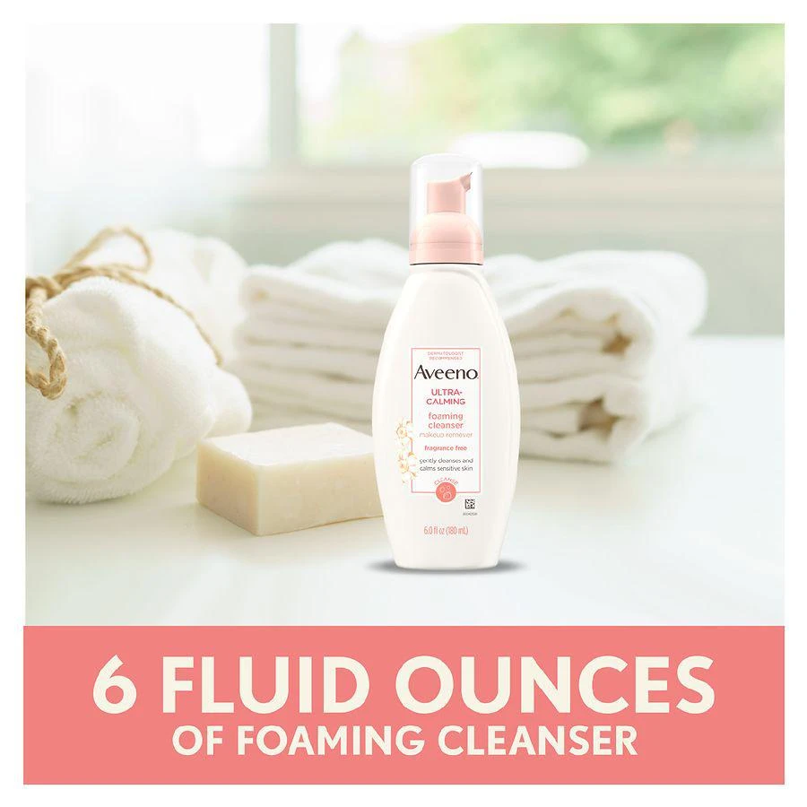 商品Aveeno|Ultra-Calming Foaming Cleanser For Dry Sensitive Skin Fragrance-Free,价格¥83,第4张图片详细描述