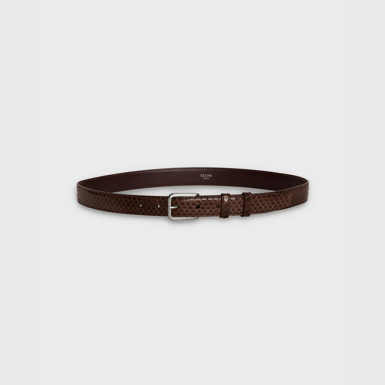 【预售】 赛琳 25春夏 男士 腰带 ELEGANT BELT WITH SQUARE BUCKLE IN WATERSNAKE 45AGT4A58.19EC  商品