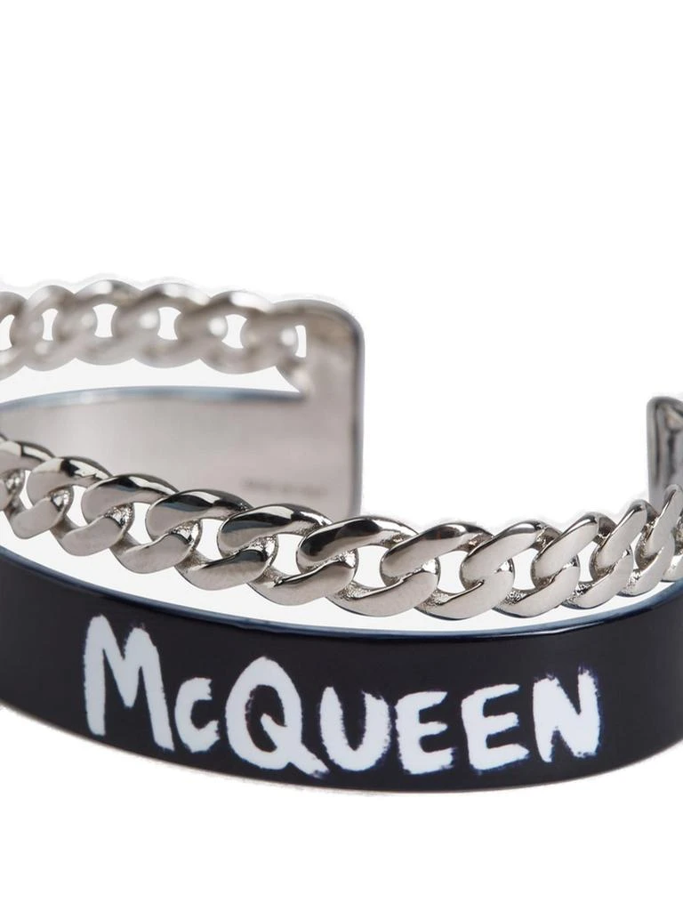 商品Alexander McQueen|Alexander McQueen Logo Print Chain Link Bracelet,价格¥2723,第4张图片详细描述