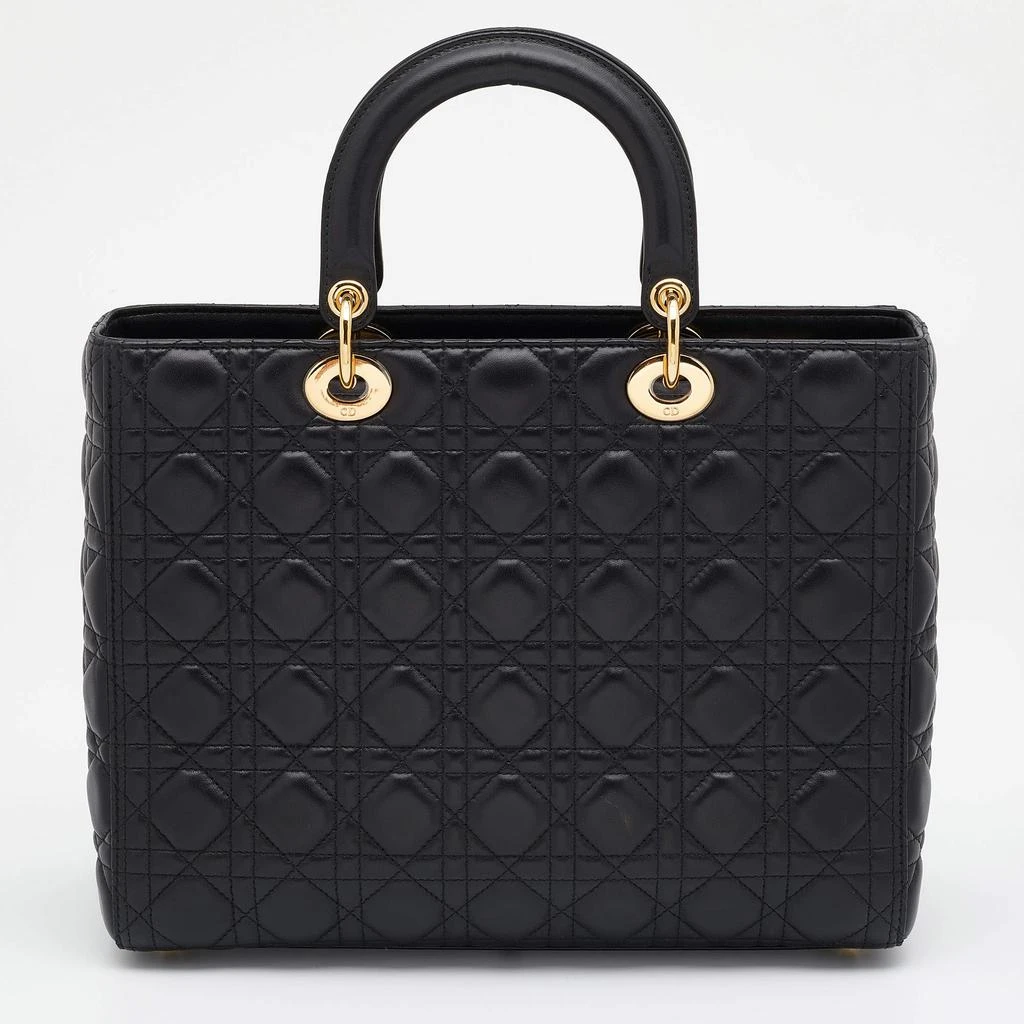商品[二手商品] Dior|Dior Black Cannage Leather Large Lady Dior Tote,价格¥20347,第4张图片详细描述
