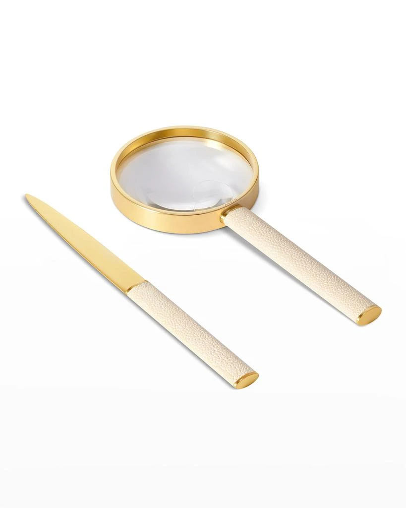 商品AERIN|Faux Shagreen Magnifying Glass and Letter Opener Set,价格¥2716,第1张图片