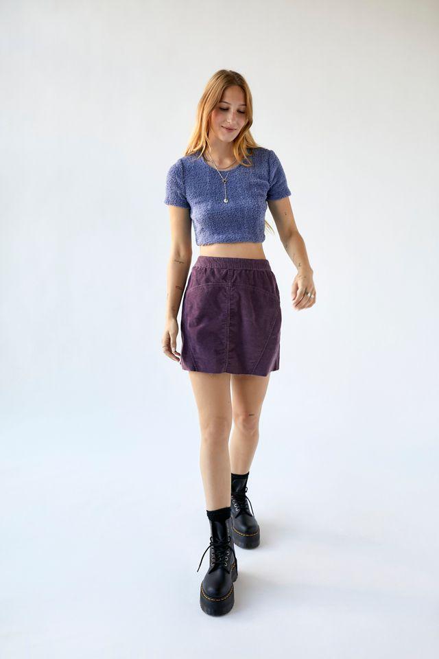 Urban Renewal Remade Bleached Cord Mini Skirt商品第5张图片规格展示