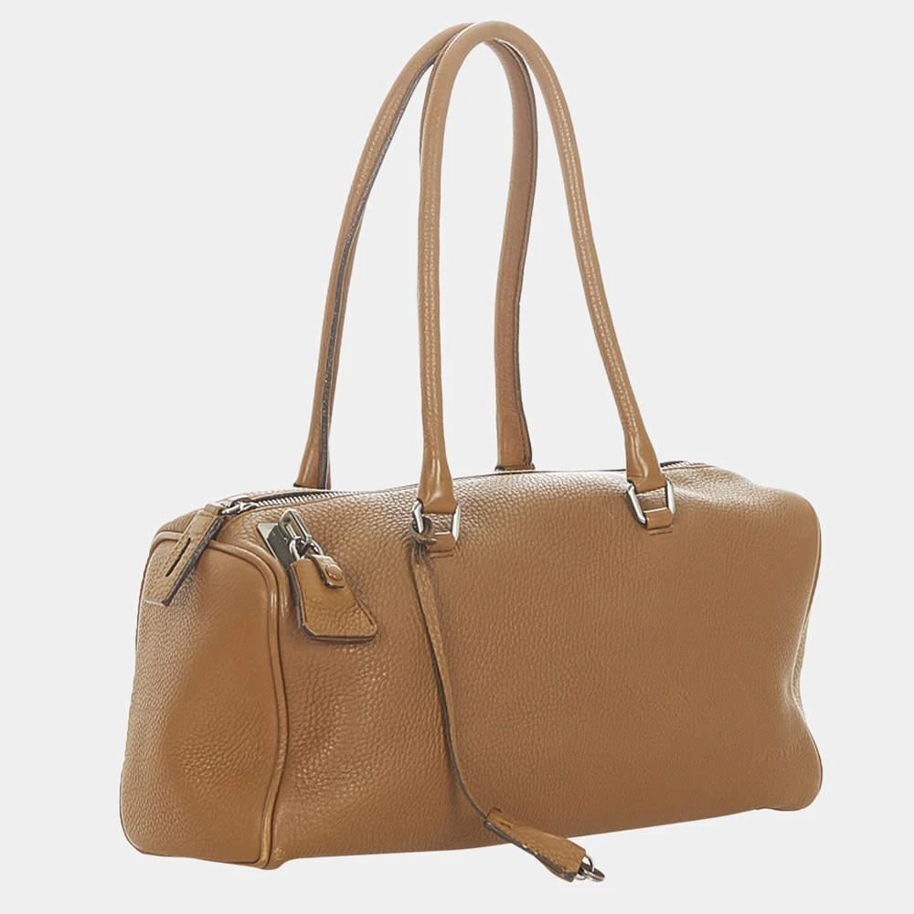 商品[二手商品] Prada|Prada Brown/Beige Vitello Daino Boston Bag,价格¥3008,第2张图片详细描述