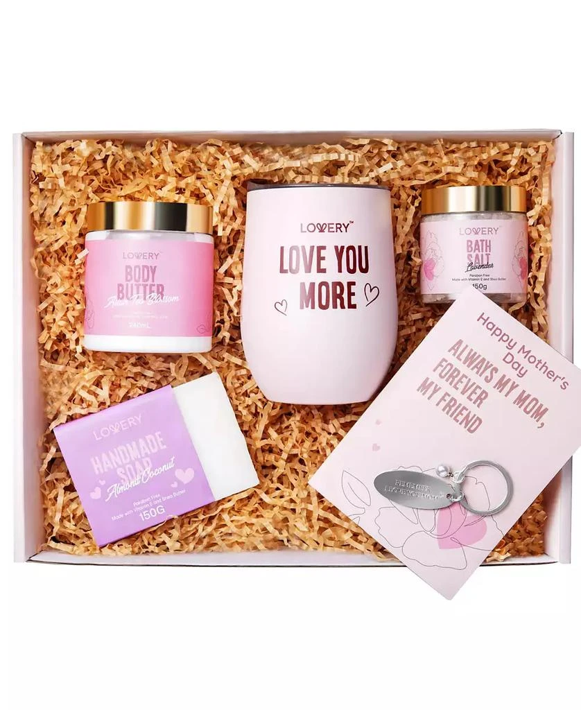 商品Lovery|New Mom Gifts, Spa Gift Set for Mom To Be, Bath and Body Gift Set, 7 Piece,价格¥369,第1张图片