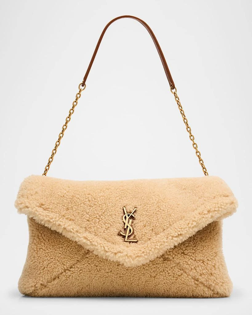 商品Yves Saint Laurent|YSL Envelope Flap Shoulder Bag in Shearling,价格¥17610,第1张图片