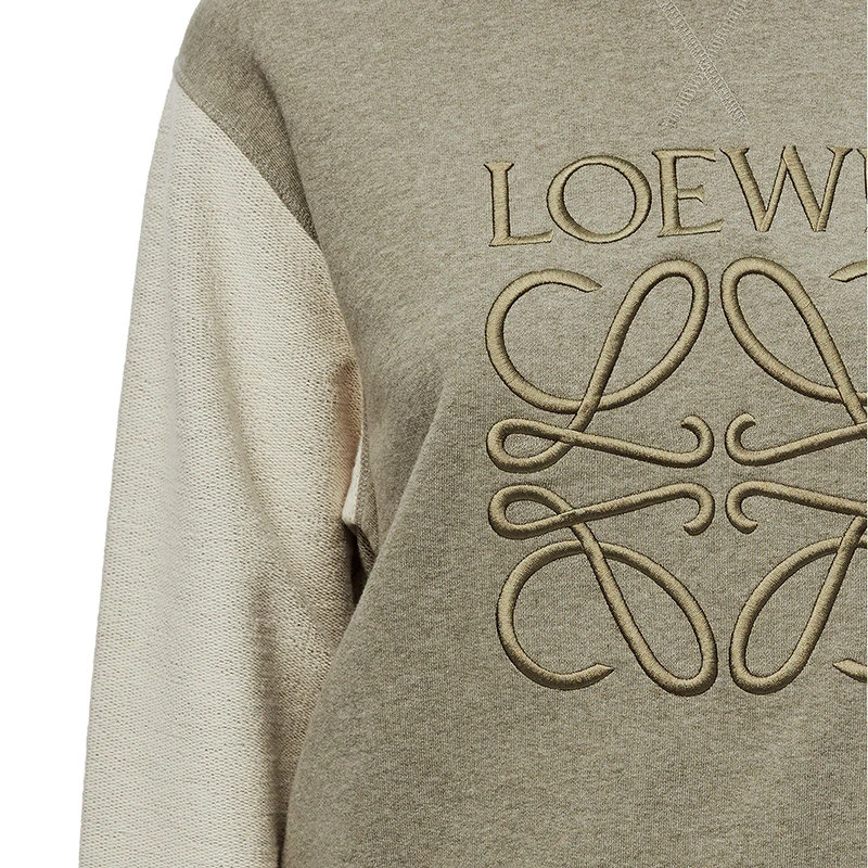 【预售3-7天】LOEWE/罗意威 22年春夏新款 女士旧军绿色纯棉同色Logo刺绣卫衣S359341XA8-4640 商品