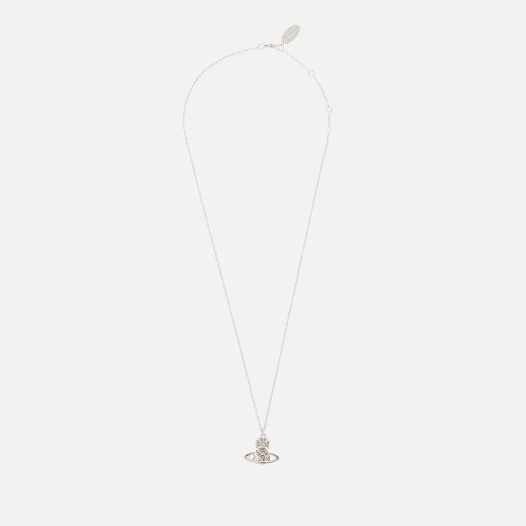 Vivienne Westwood Porfino Bas Relief Silver-Tone Brass and Crystal Pendant商品第1张图片规格展示
