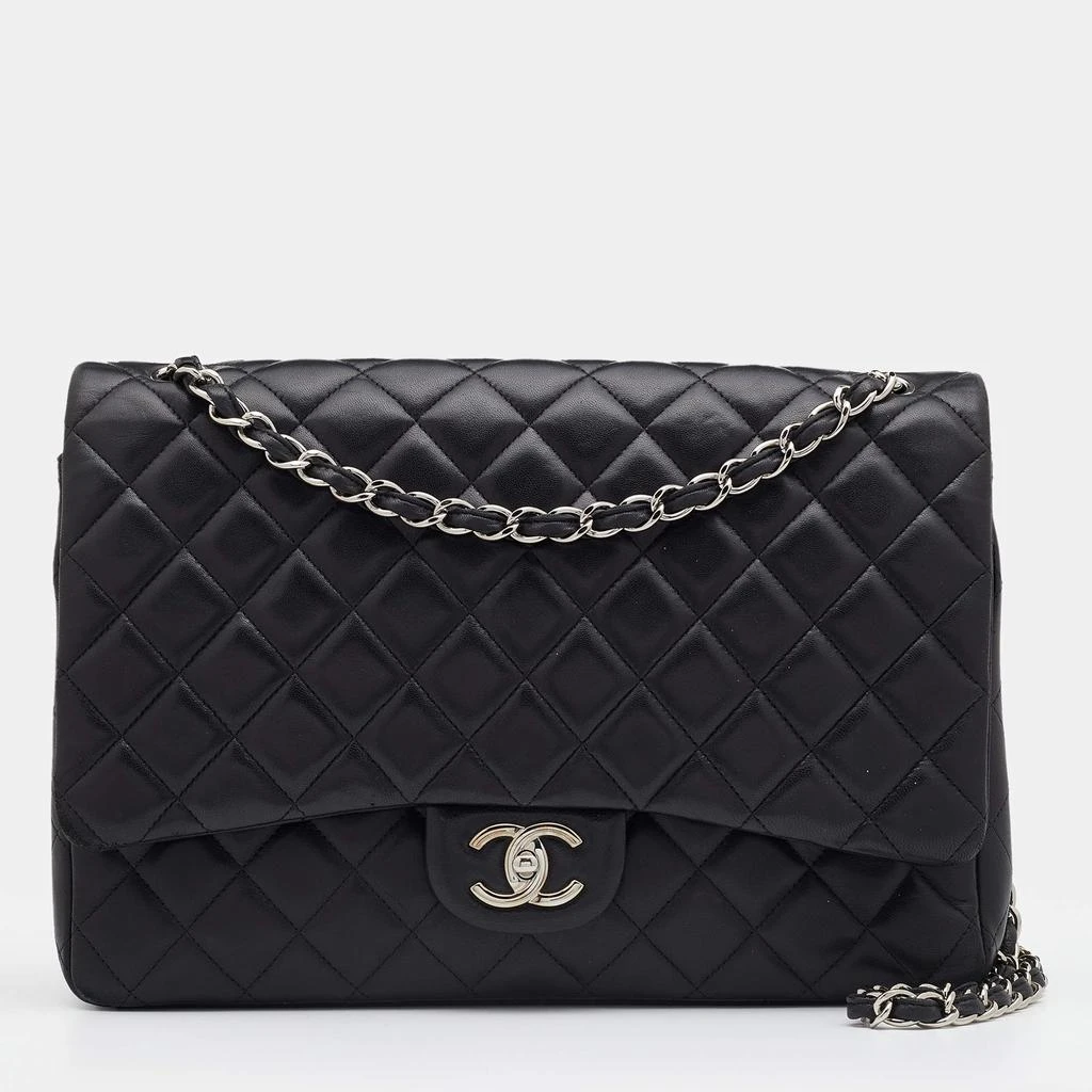 商品[二手商品] Chanel|Chanel Black Quilted Leather Maxi Classic Double Flap Bag,价格¥24818,第1张图片