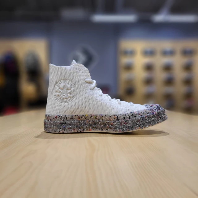 商品【预售商品15天发货】 Converse|【韩国直邮|包邮包税】匡威 CHUNK TAYLOR1970 RENUE 针织 Egret 高腰 帆布鞋 170864C,价格¥287,第1张图片