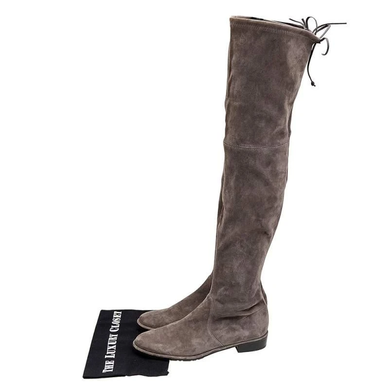Stuart Weitzman Grey Suede Lowland Over The Knee Boots Size 38.5 商品