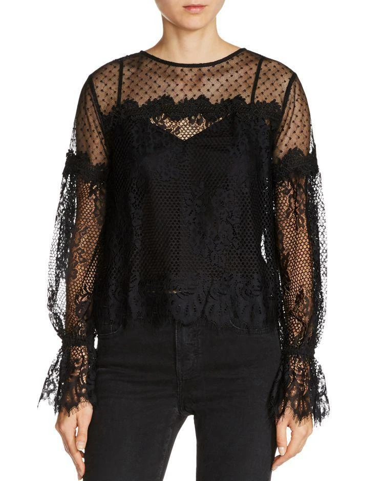 商品Maje|Larita Lace Top,价格¥1203,第1张图片