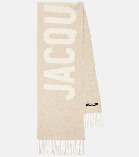 商品Jacquemus|Logo提花初剪羊毛围巾,价格¥1863,第1张图片