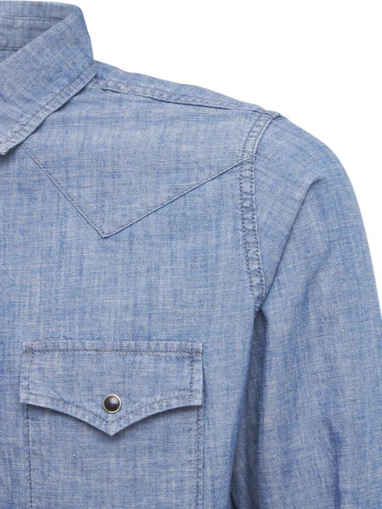 商品Yves Saint Laurent|Classic Western Cotton Linen Denim Shirt,价格¥4317,第5张图片详细描述