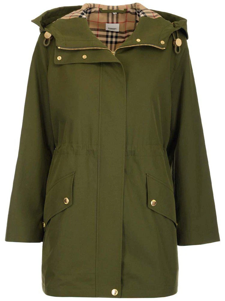 商品Burberry|Burberry Elasticated Waistband Hooded Parka Coat,价格¥6350,第1张图片