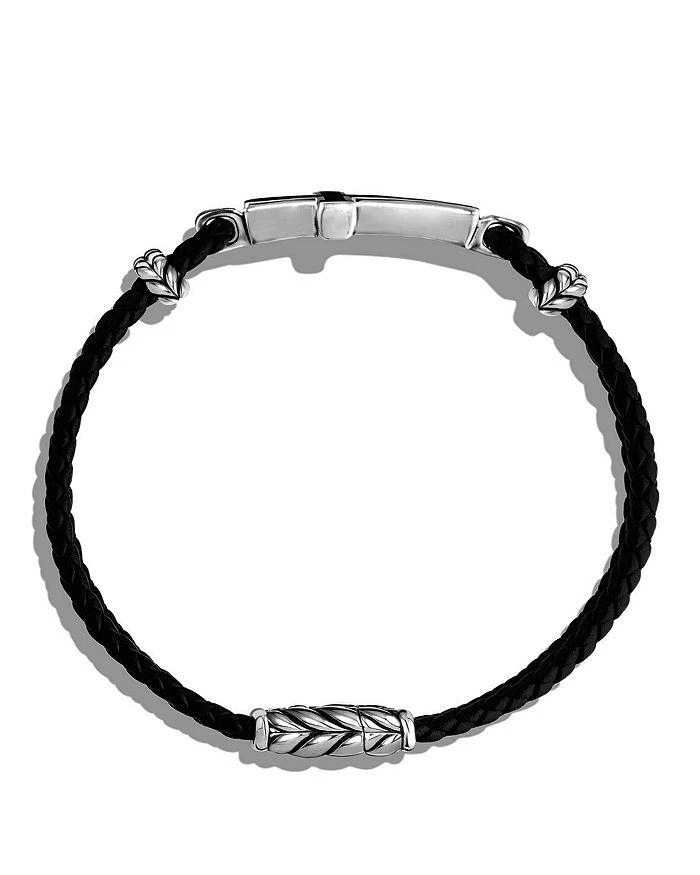 商品David Yurman|Men's Exotic Stone Cross Bracelet in Black Leather with Sterling Silver and Black Onyx, 3mm,价格¥3701,第2张图片详细描述