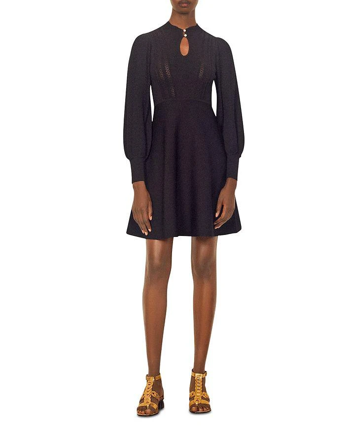 商品Sandro|Louise Fit And Flare Dress,价格¥1255,第1张图片