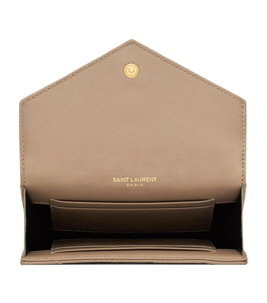 商品Yves Saint Laurent|Small Leather Cassandre Envelope Wallet,价格¥3864,第4张图片详细描述