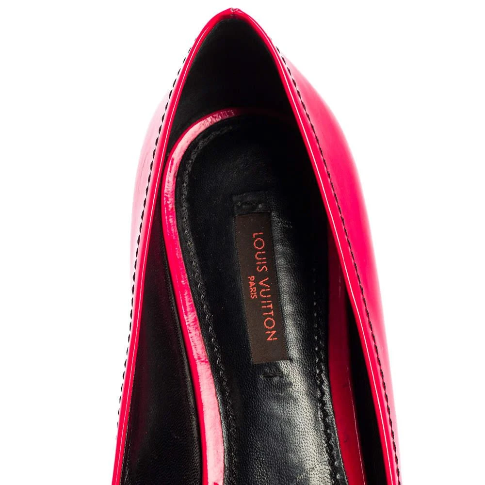Louis Vuitton Pink Patent Leather Stephen Sprouse Rose Pointed Toe Flat Pumps Size 37 商品