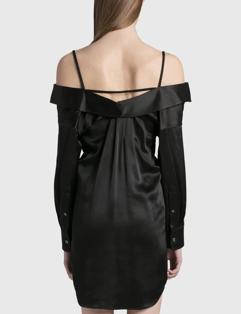 商品Alexander Wang|Off The Shoulder Shirt Dress With Scrunchie Strap,价格¥1372,第3张图片详细描述