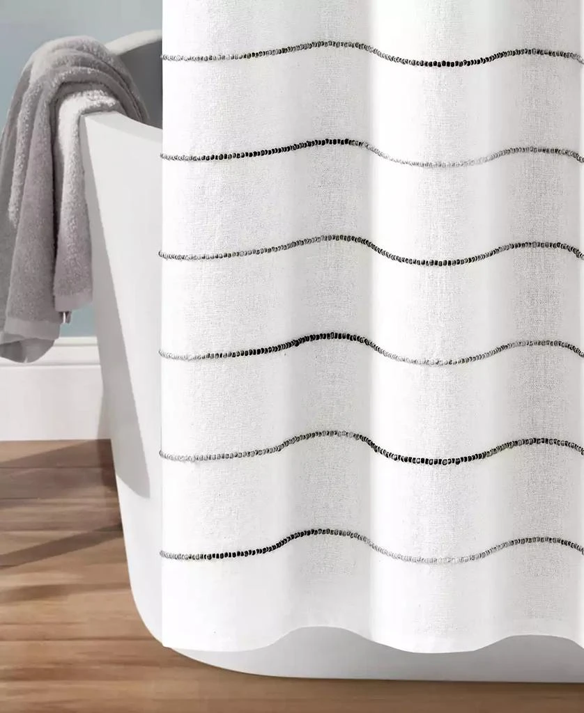 商品Lush Décor|Ombre Stripe Yarn Dyed Cotton Shower Curtain, 72" x 72",价格¥436,第3张图片详细描述