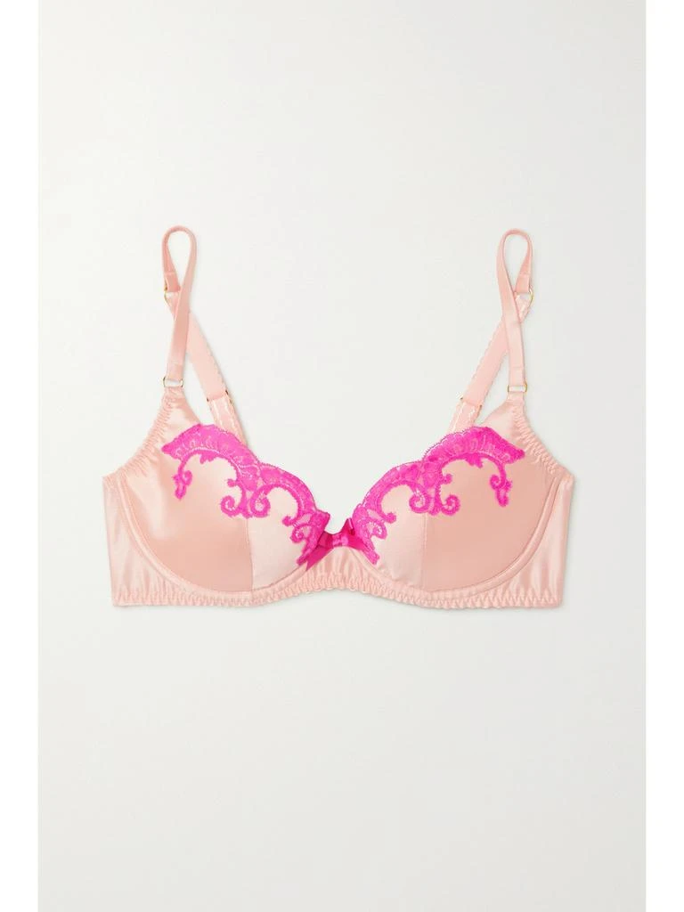 商品L'Agent by Agent Provocateur|Molly 黎芭蕾丝边饰弹力丝缎带钢圈文胸,价格¥498,第1张图片