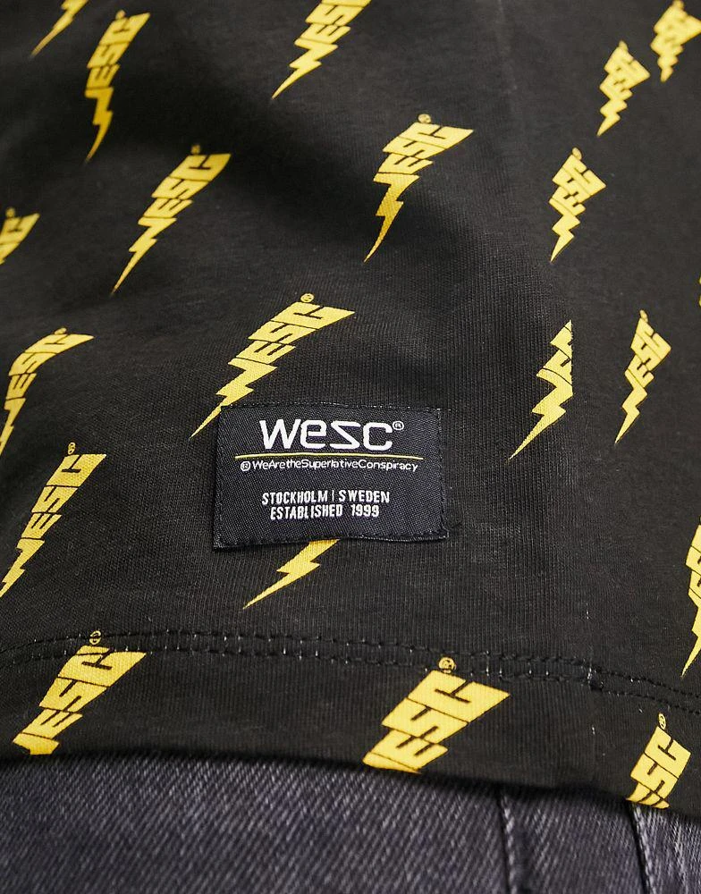 商品WeSC|WESC pattern t-shirt in black,价格¥109,第3张图片详细描述