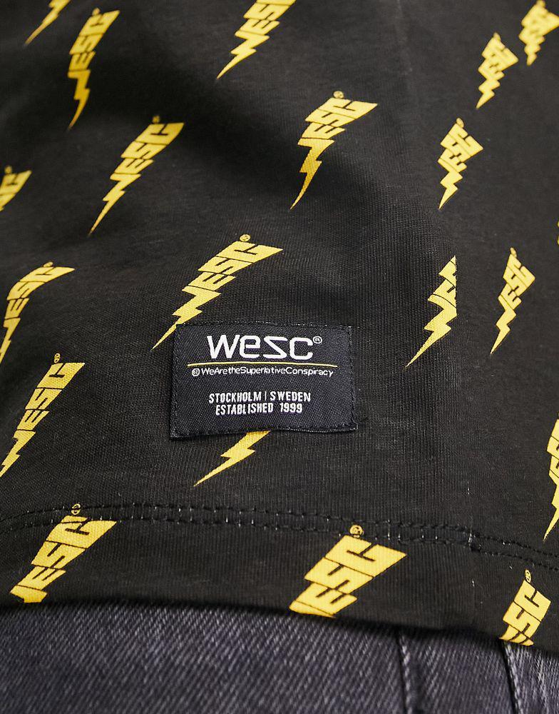 商品WeSC|WESC pattern t-shirt in black,价格¥184,第5张图片详细描述