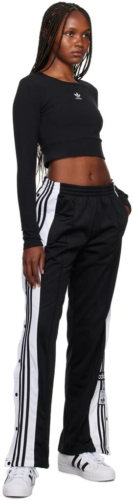 商品Adidas|Black Embroidered Long Sleeve T-Shirt,价格¥387,第4张图片详细描述