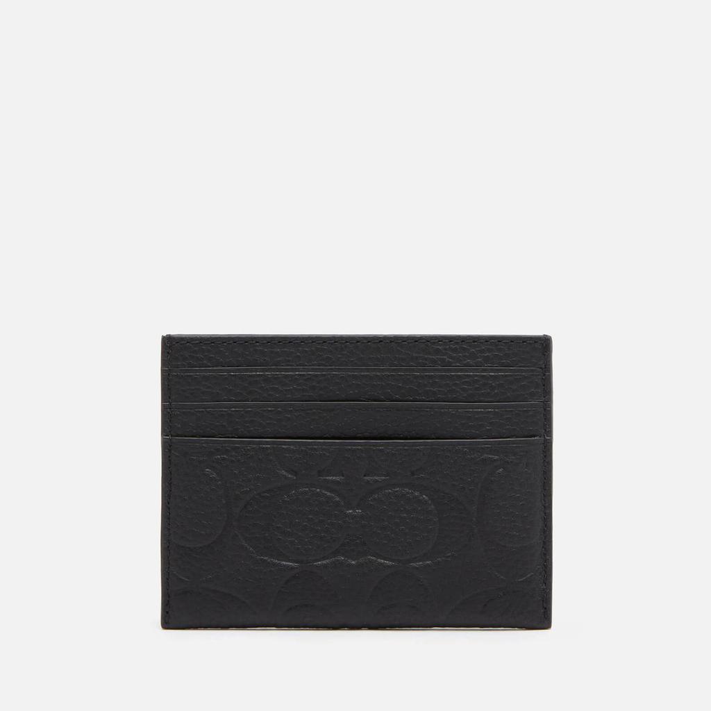 Coach Men's Flat Card Case - Black商品第2张图片规格展示