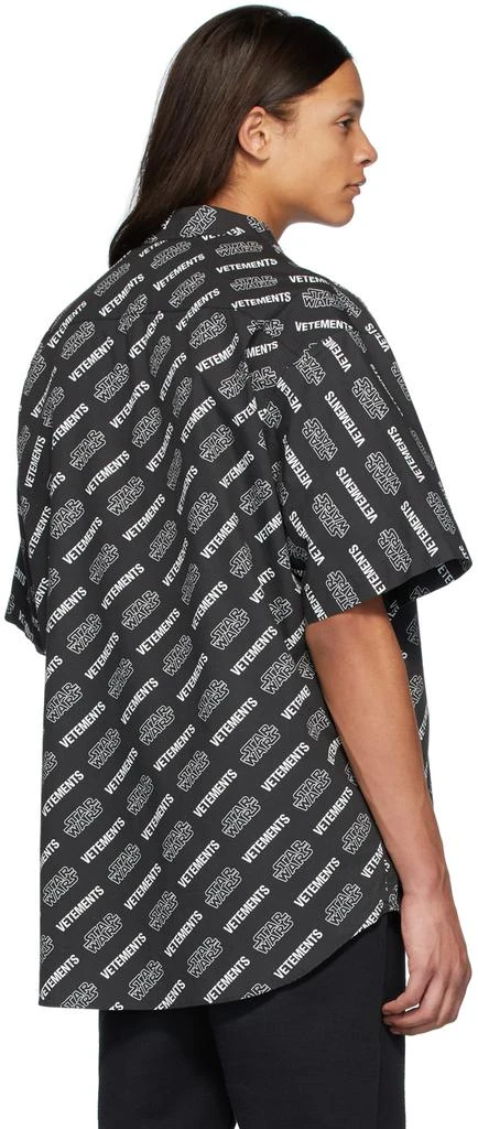 商品Vetements|Black STAR WARS Edition All Over Logo Short Sleeve Shirt,价格¥2766,第3张图片详细描述