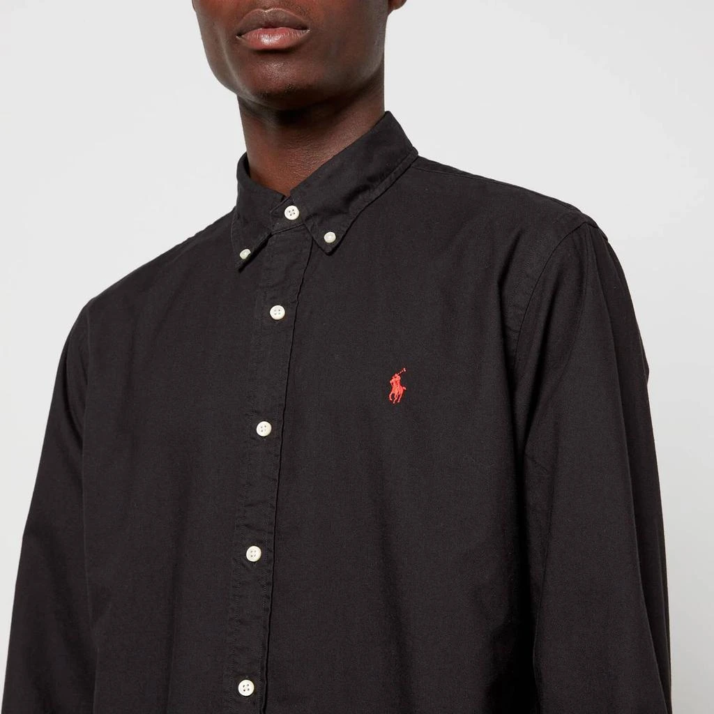 商品Ralph Lauren|Polo Ralph Lauren Men's Custom Fit Oxford Shirt - Polo Black,价格¥608,第4张图片详细描述