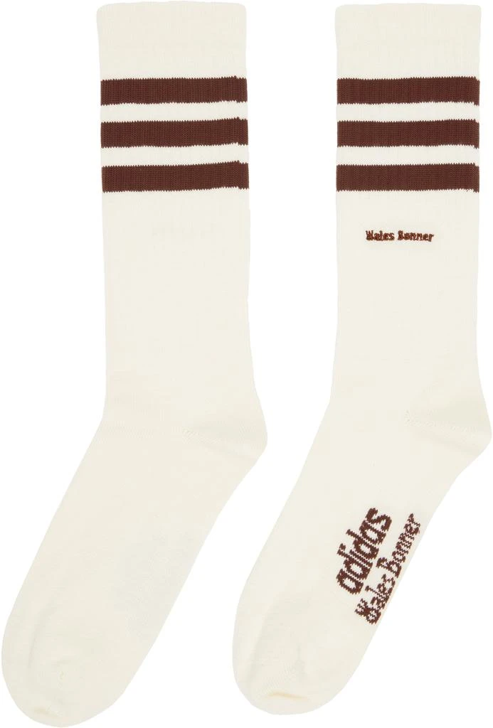 商品WALES BONNER|两双装灰白色 adidas Originals 联名条纹中筒袜,价格¥790,第5张图片详细描述