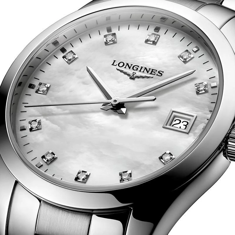 现货 LONGINES浪琴 石英机芯女士贝母腕表34毫米L2.386.4.87.6 商品