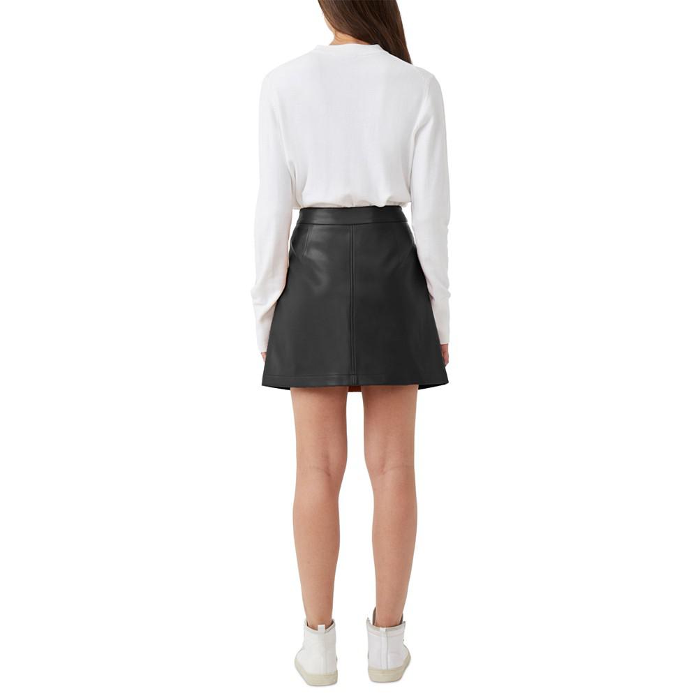 Women's Crolenda Faux-Leather Mini Skirt商品第2张图片规格展示