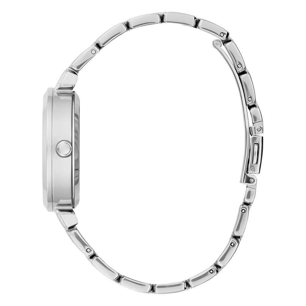 商品GUESS|Women's Silver-tone Stainless Steel Bracelet Watch 33mm,价格¥1003,第4张图片详细描述
