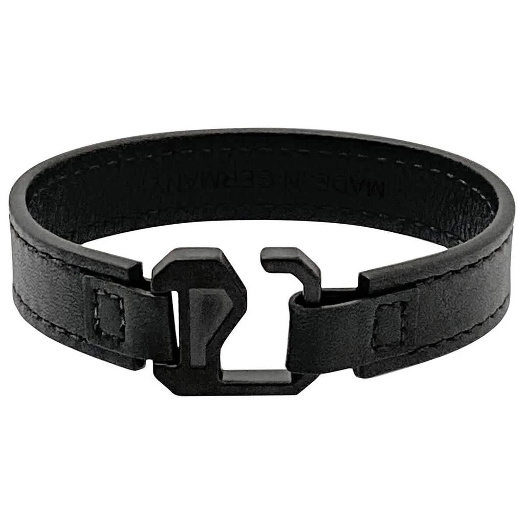 商品MontBlanc|Extreme Black Leather Bracelet,价格¥1548,第1张图片