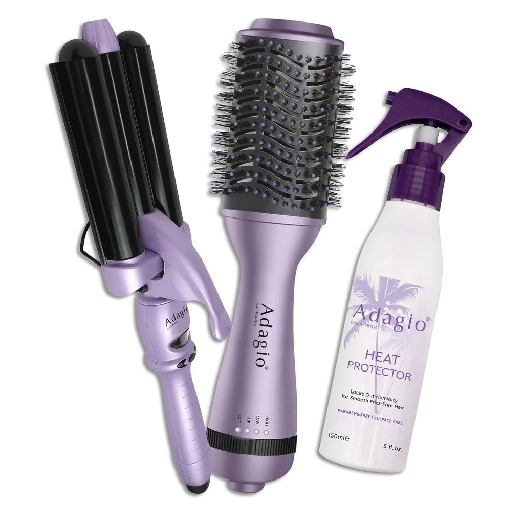 商品Adagio|Double Trouble: Volume & Wave Set (Lavender) - 3 Piece,价格¥924,第1张图片