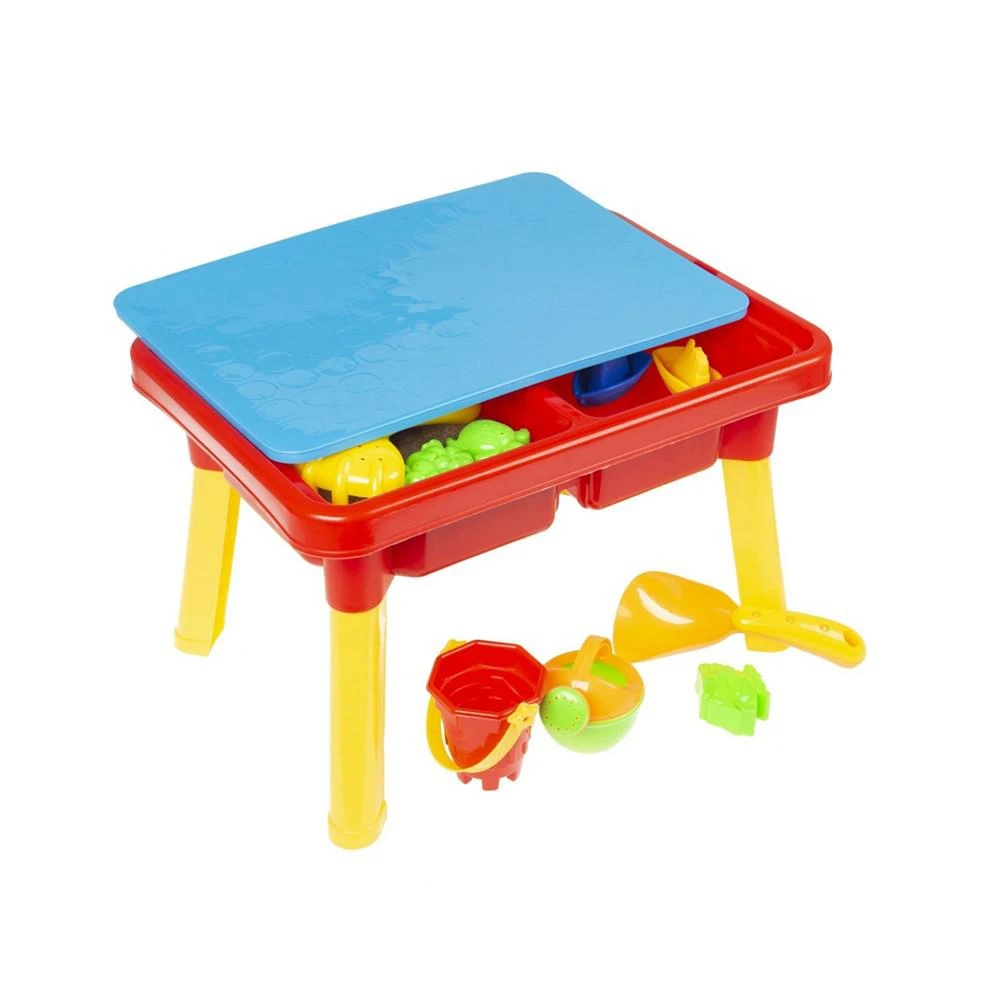 商品Trademark Global|Hey Play Water Or Sand Sensory Table With Lid And Toys - Portable Covered Activity Playset For The Beach, Backyard Or Classroom,价格¥332,第5张图片详细描述