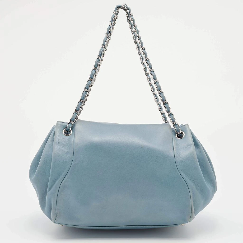 商品[二手商品] Chanel|Chanel Light Blue Leather Sensual CC Accordion Flap Bag,价格¥5839,第4张图片详细描述